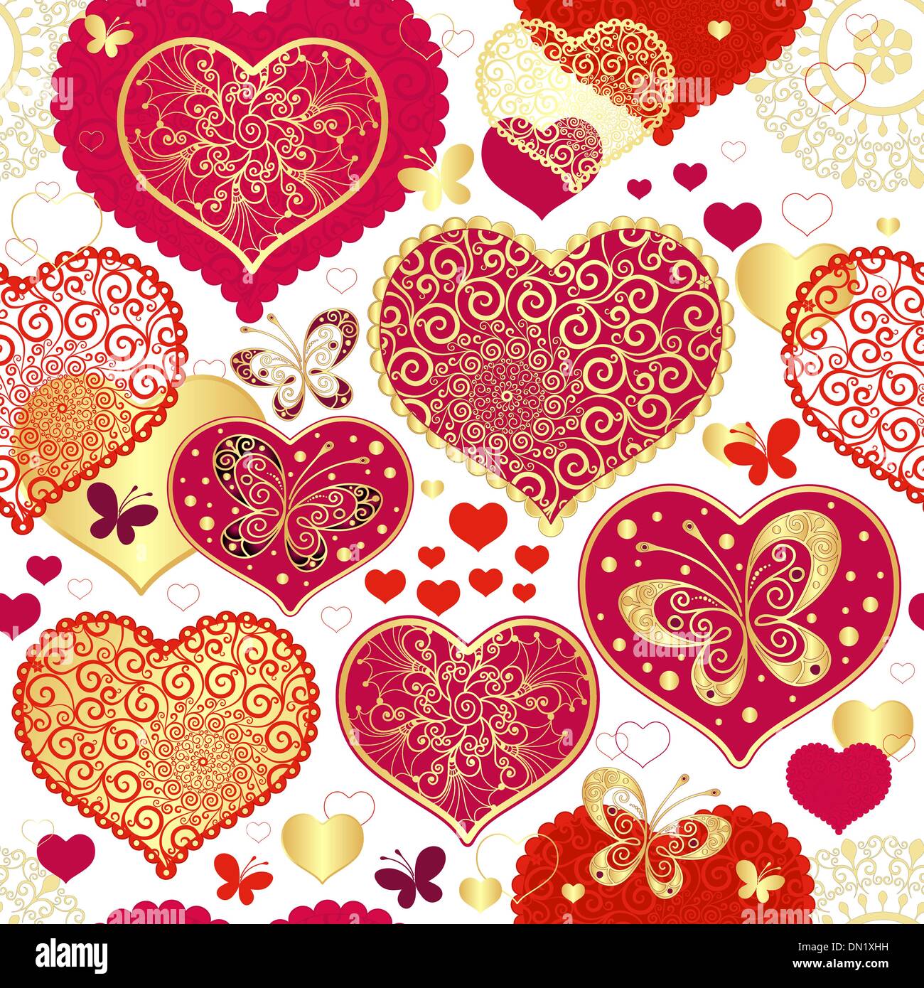 Seamless valentine pattern Stock Vector Image & Art - Alamy
