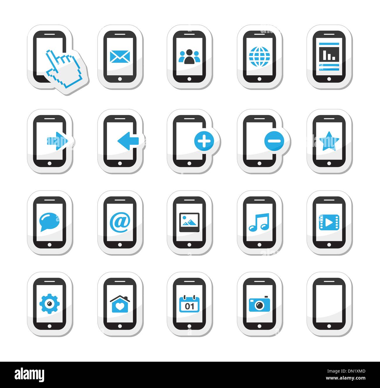 Text messaging modern cell phone Stock Vector Images - Alamy