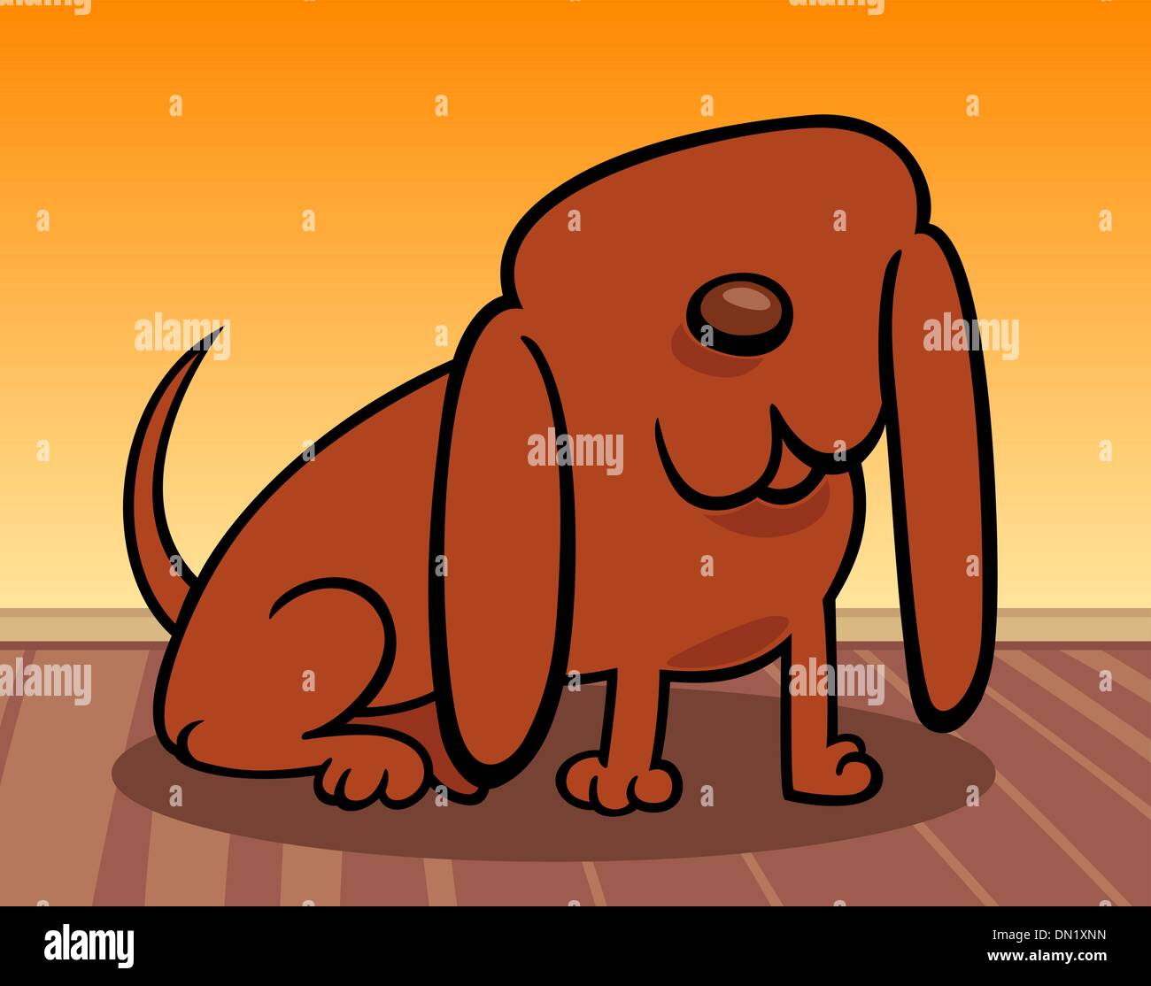 funny little dog cartoon illustration Stock Vector Image & Art - Alamy