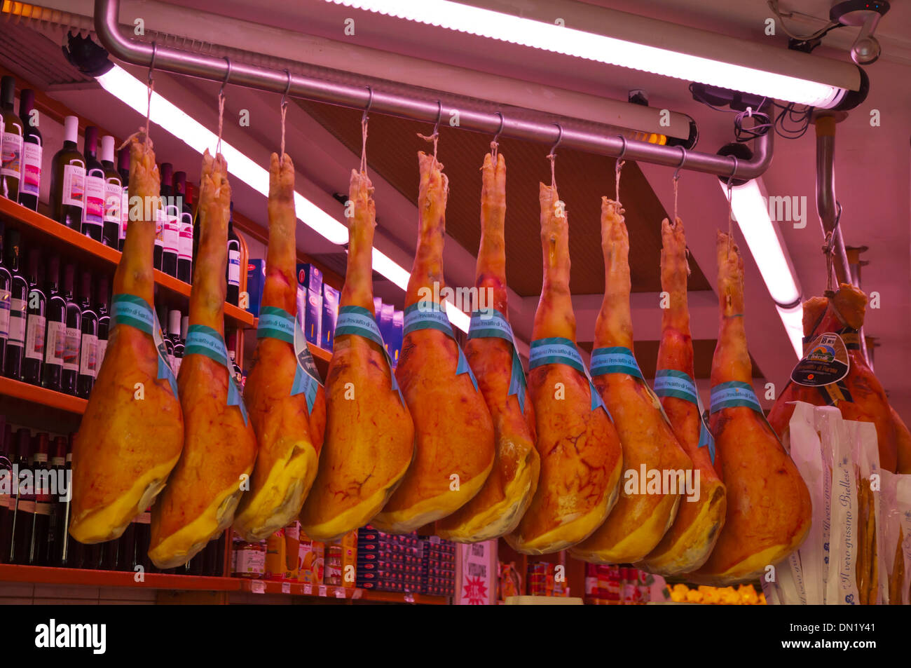 Hanging prosciutto hires stock photography and images Alamy