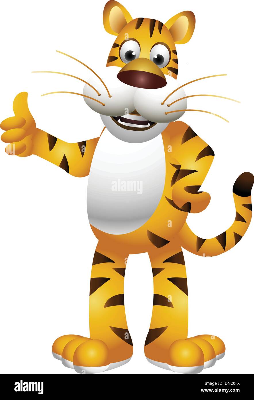 happy tiger cartoon Stock Vector Image & Art - Alamy