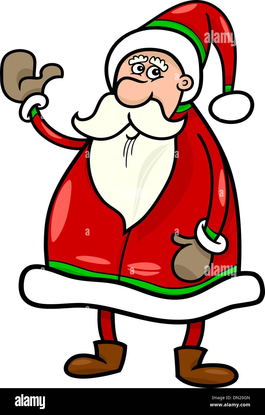 santa claus christmas cartoon illustration Stock Vector Image & Art - Alamy