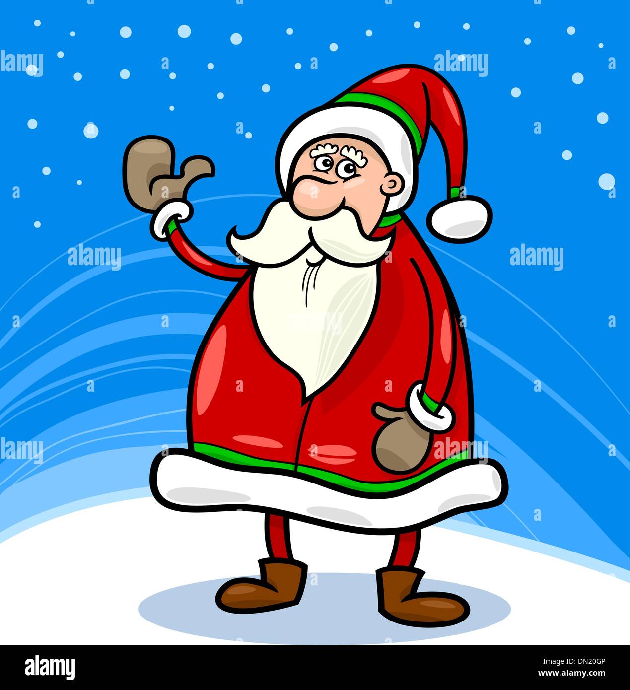 santa claus christmas cartoon illustration Stock Vector Image & Art - Alamy
