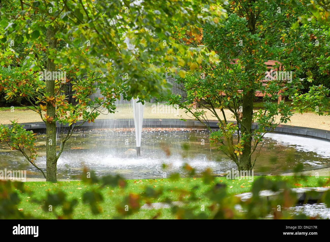 Water fountains at Alnwick Garden, Northumberland, England, UK Stock Photo Alamy