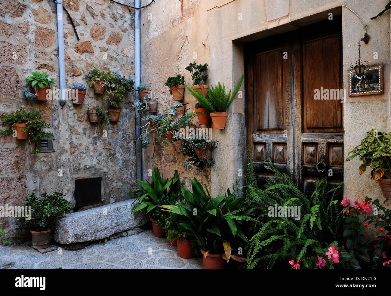 Valldemossa is a town located in the Serra de Tramuntana in the north of Mallorca. Stock Photo