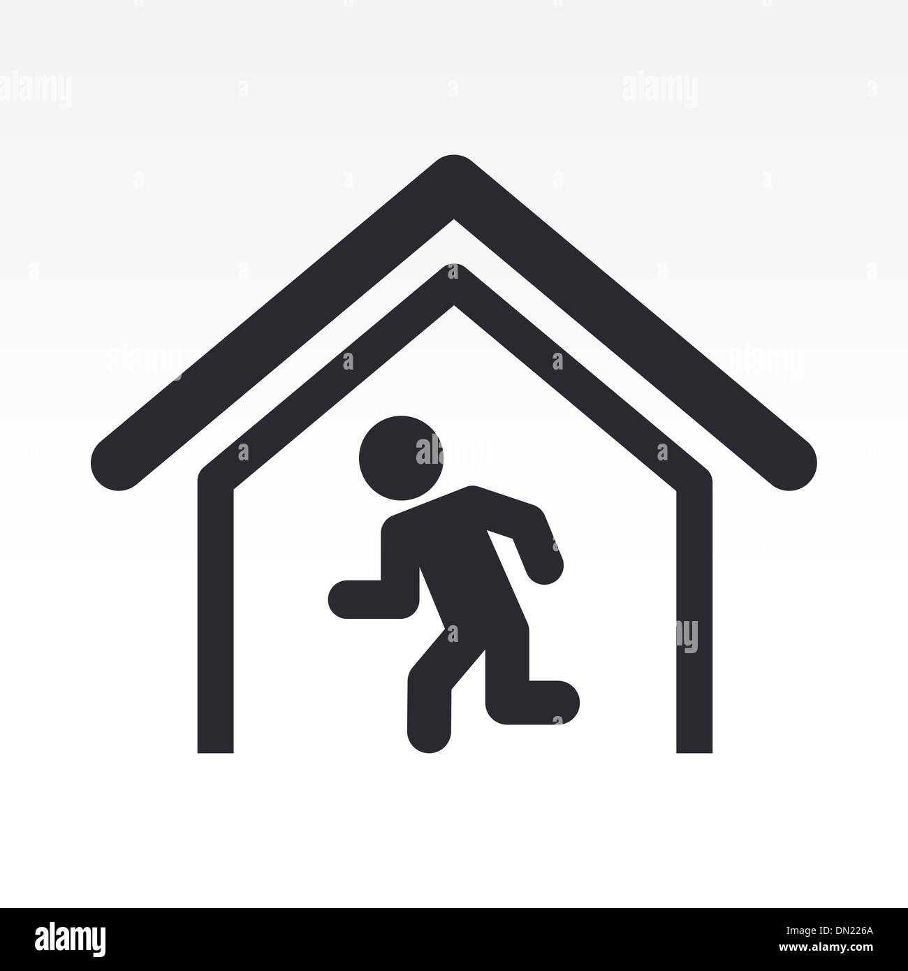 Vector illustration of isolated exit icon Stock Vector Image & Art - Alamy