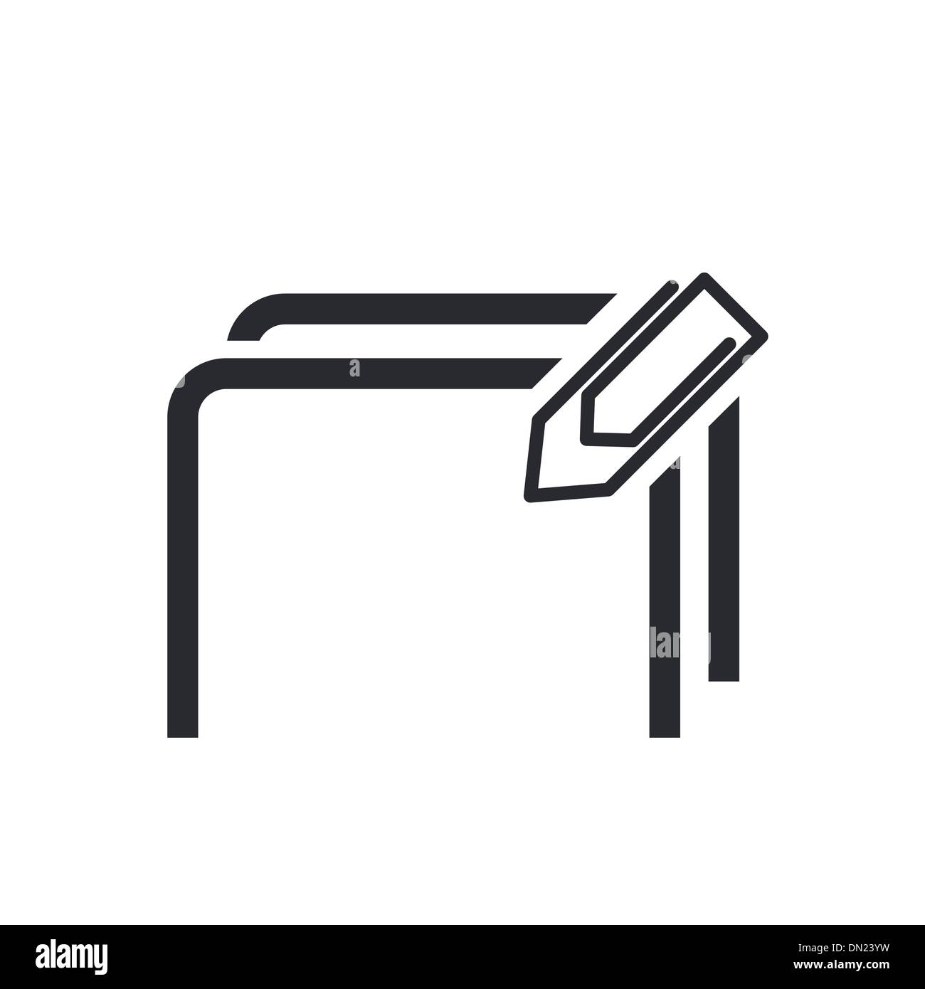 Vector illustration of a icon depicting a contract Stock Vector Image ...