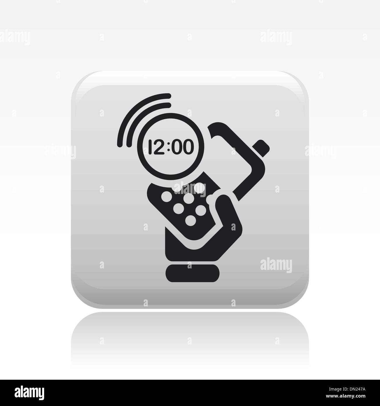 Vector illustration of isolated time phone icon Stock Vector Image ...