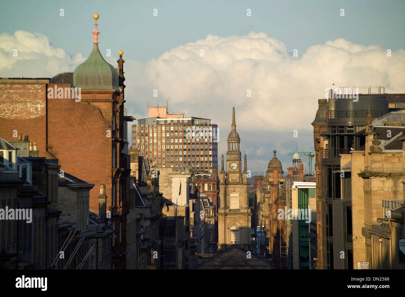 West street from Blythswood Square Glasgow Stock Photo Alamy