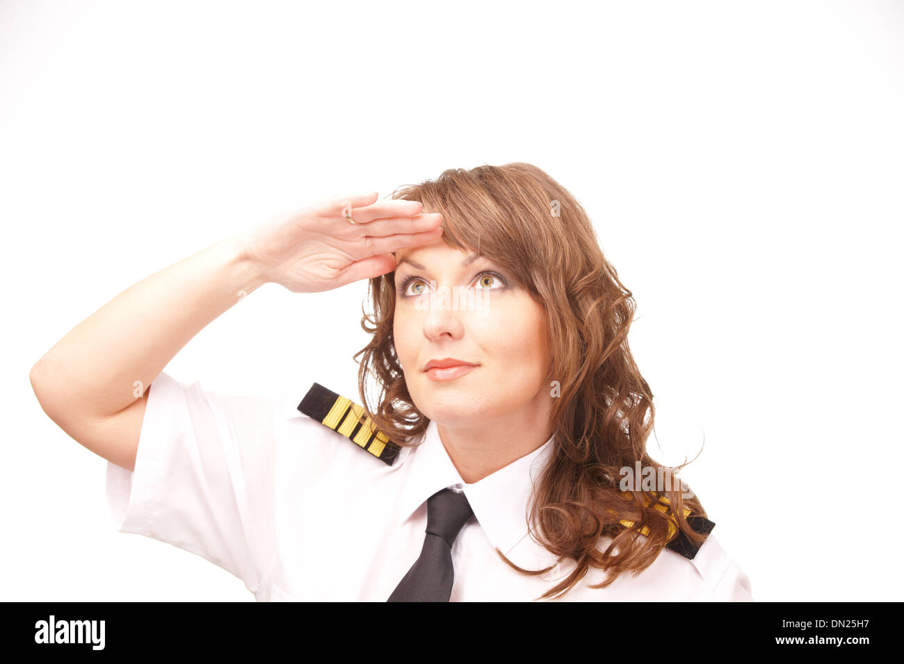 Female airline pilot isolated hi-res stock photography and images - Alamy