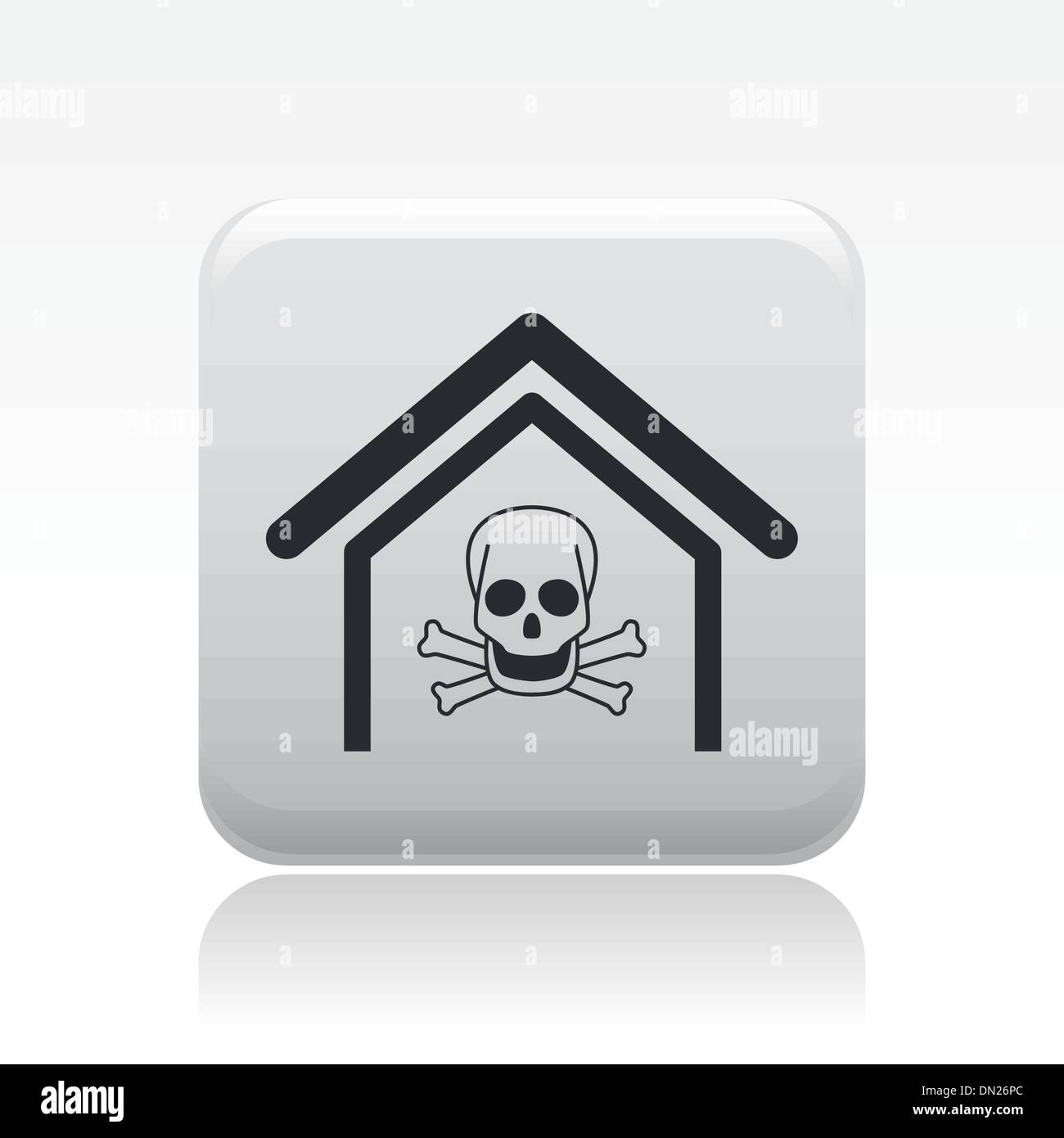Vector illustration of dangerous home icon Stock Vector
