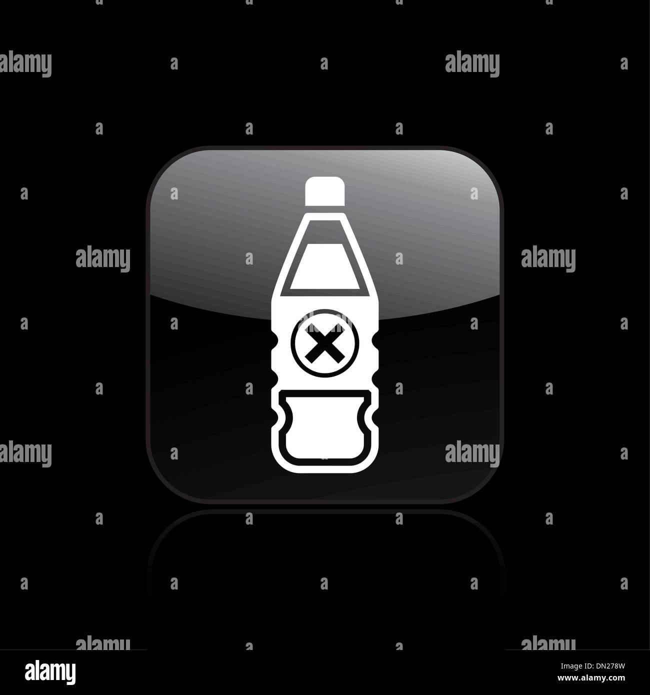 Vector illustration of dangerous bottle icon Stock Vector