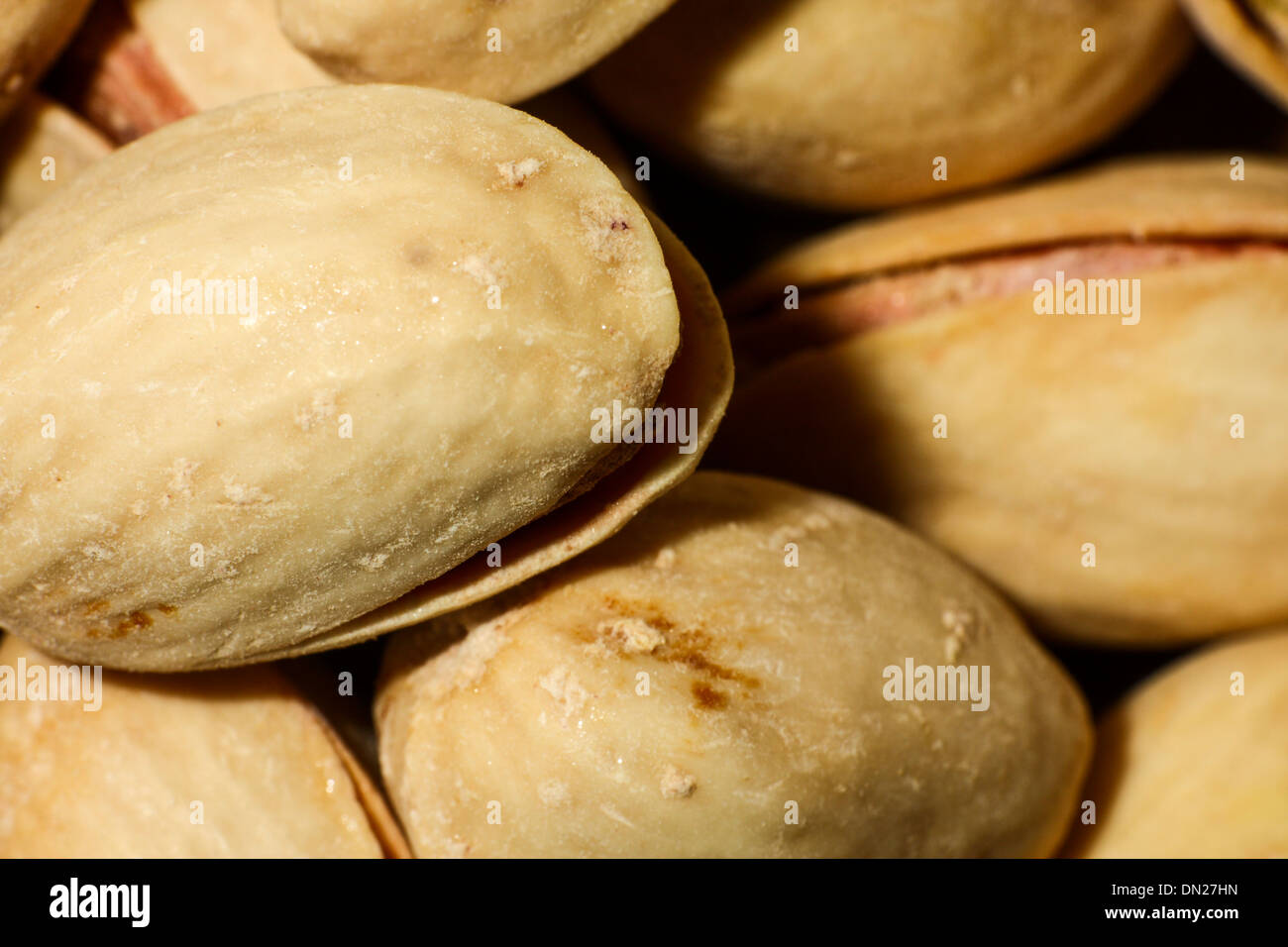 Macro view of pistachio nuts in shells Stock Photo Alamy