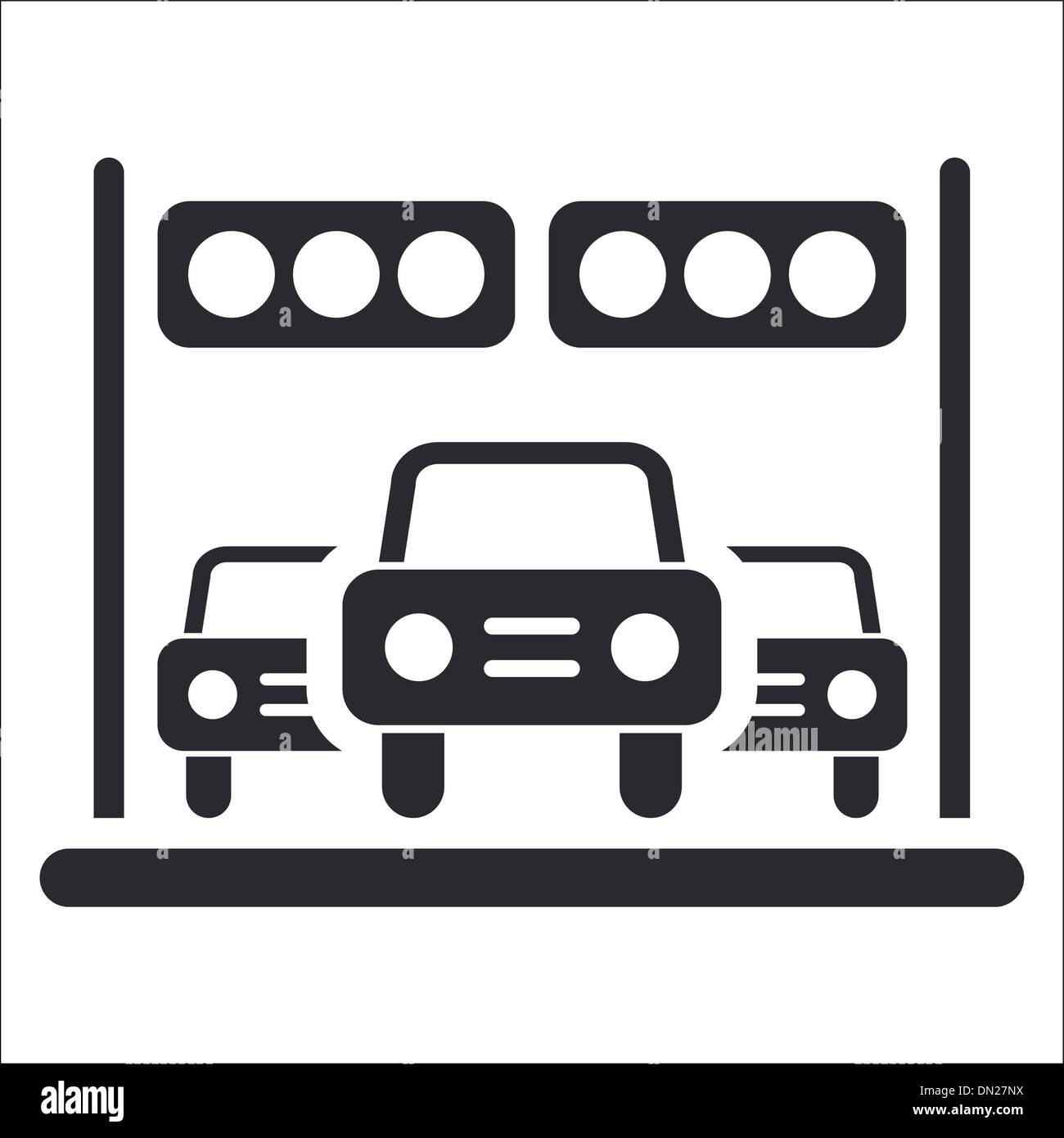 Vector illustration of single arrival race icon Stock Vector