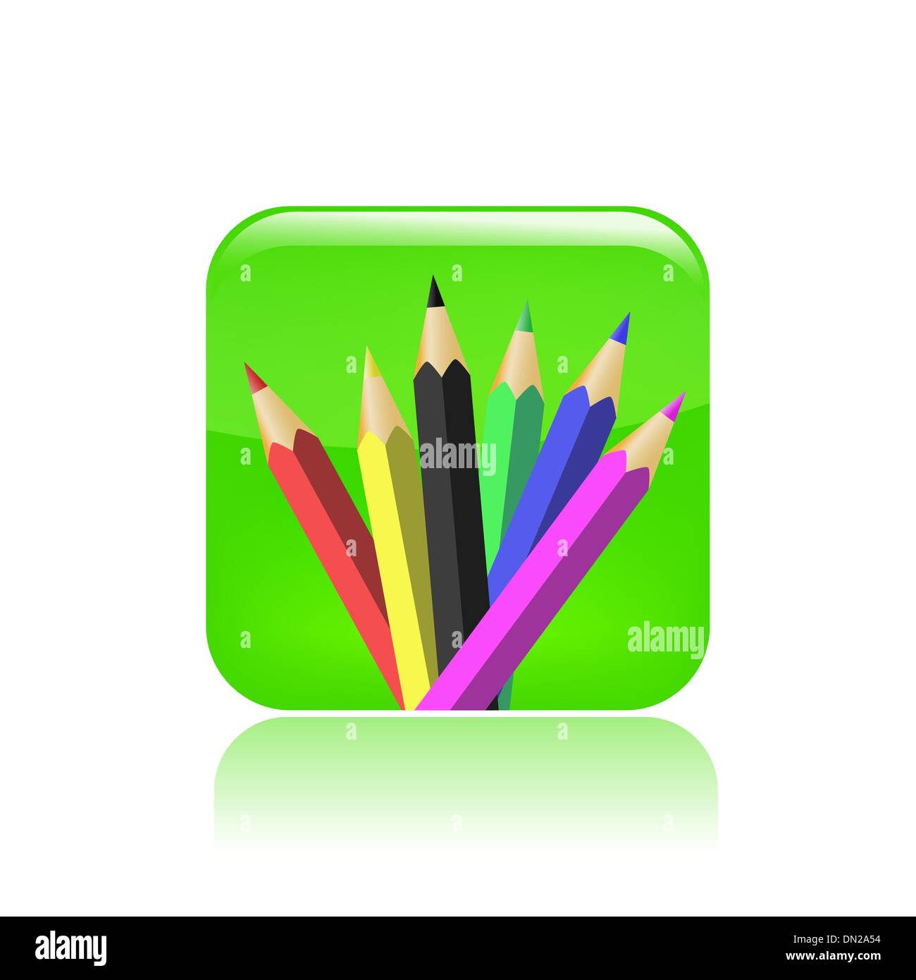 Vector illustration of single pencil icon Stock Vector Image & Art - Alamy