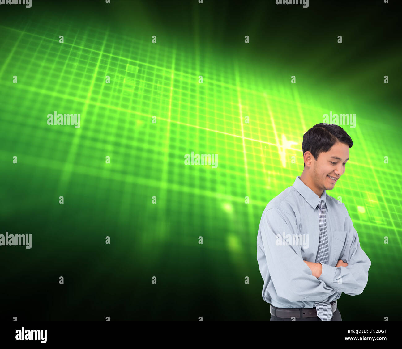 Composite image of smiling asian businessman Stock Photo - Alamy
