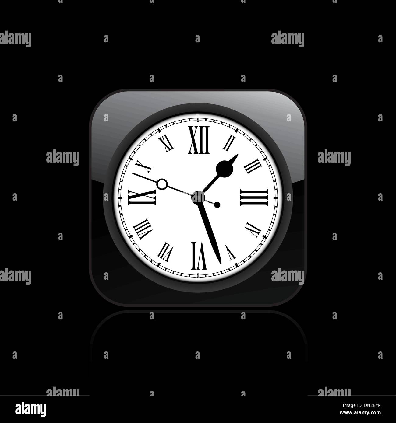 Vector illustration of isolated clock icon Stock Vector Image & Art - Alamy