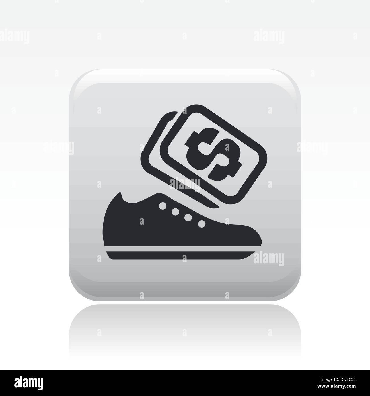 Vector illustration of single shoe price icon Stock Vector Image & Art ...