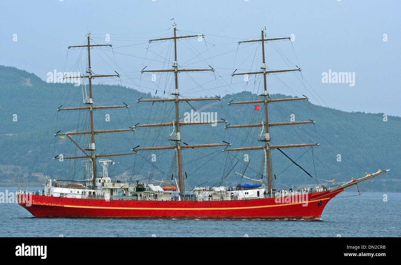 Russian full-rigged sail training ship Khersones passing through the ...