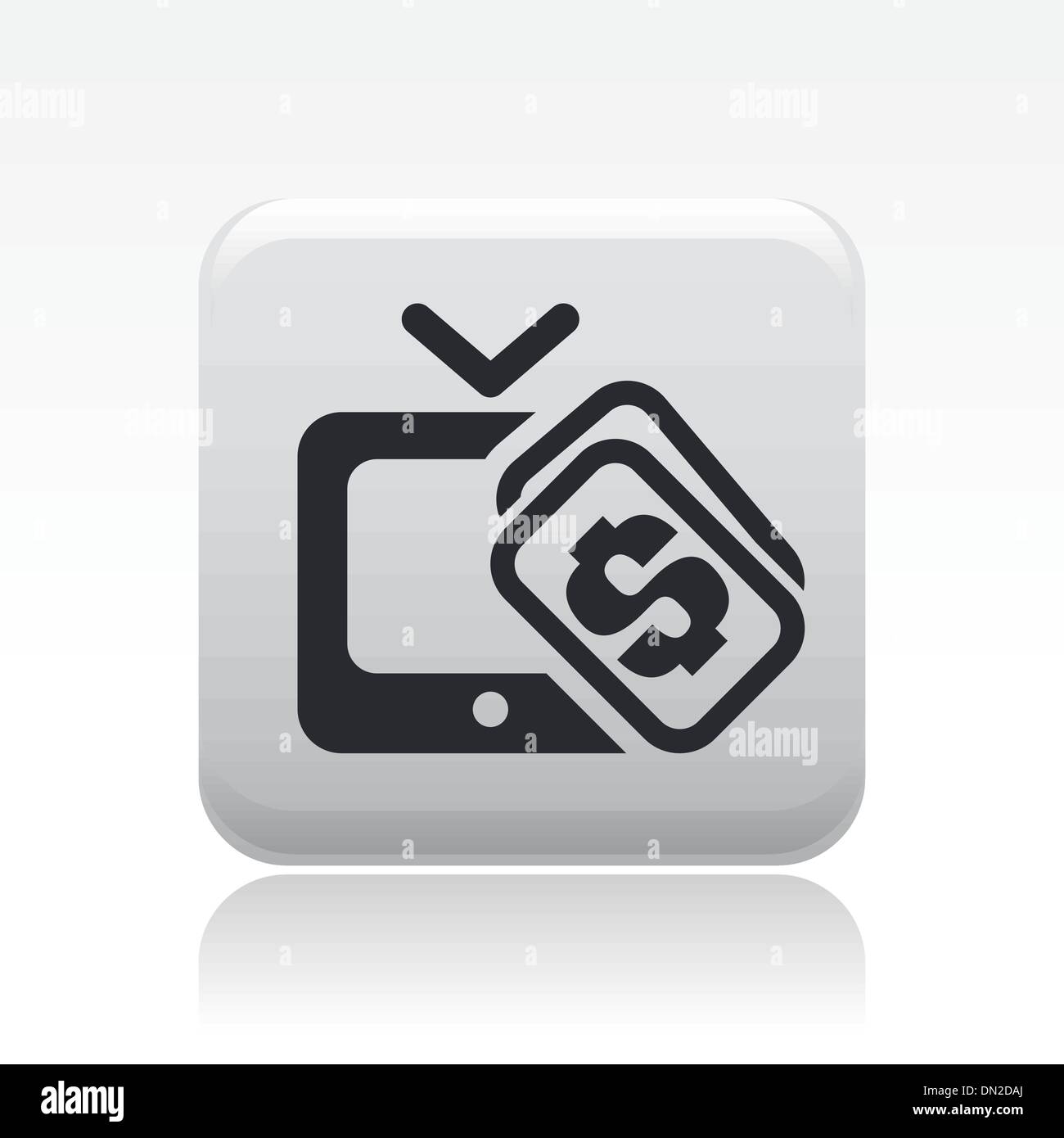 Vector illustration of single pay tv icon Stock Vector