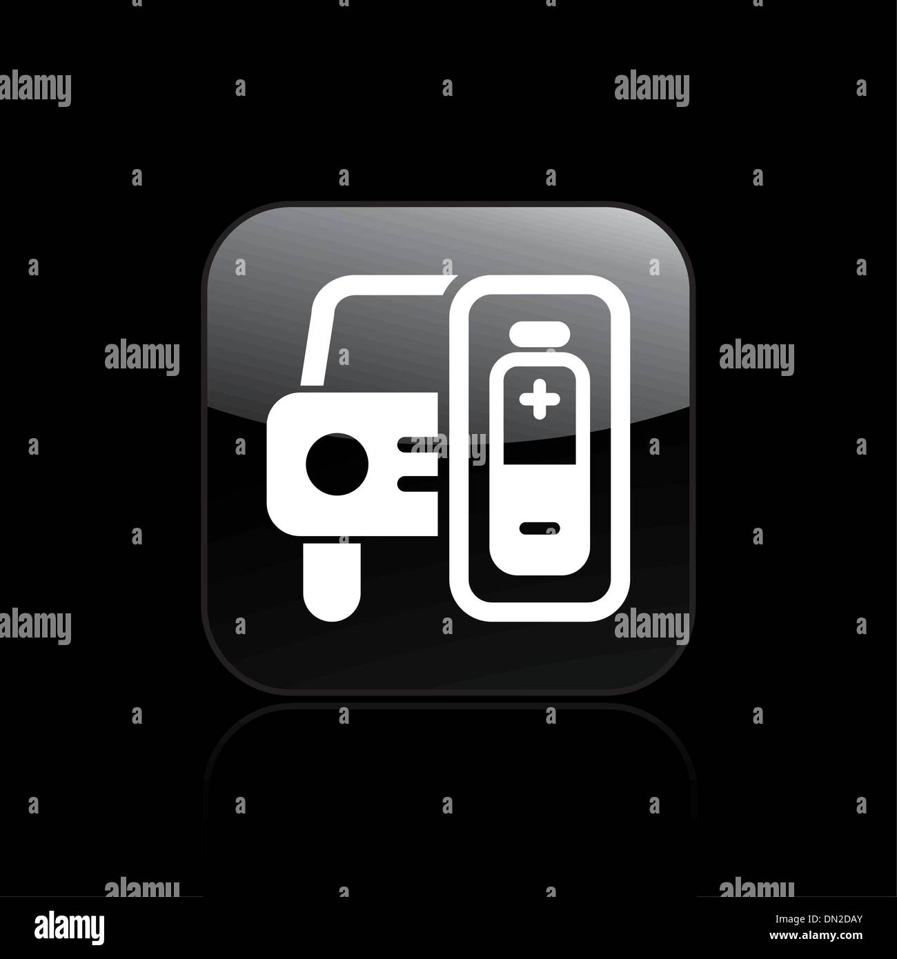Vector illustration of single electric car icon Stock Vector