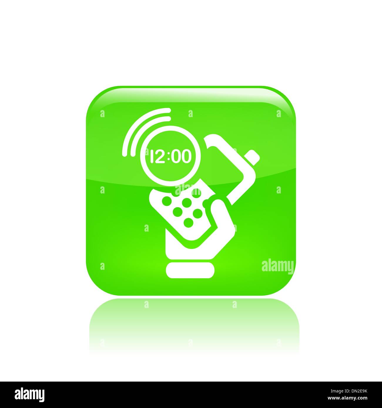 Vector illustration of single  time phone icon Stock Vector