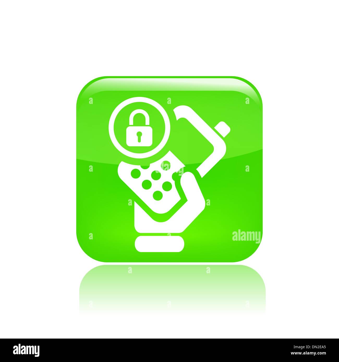 Vector illustration of single lock phone icon Stock Vector Image & Art ...
