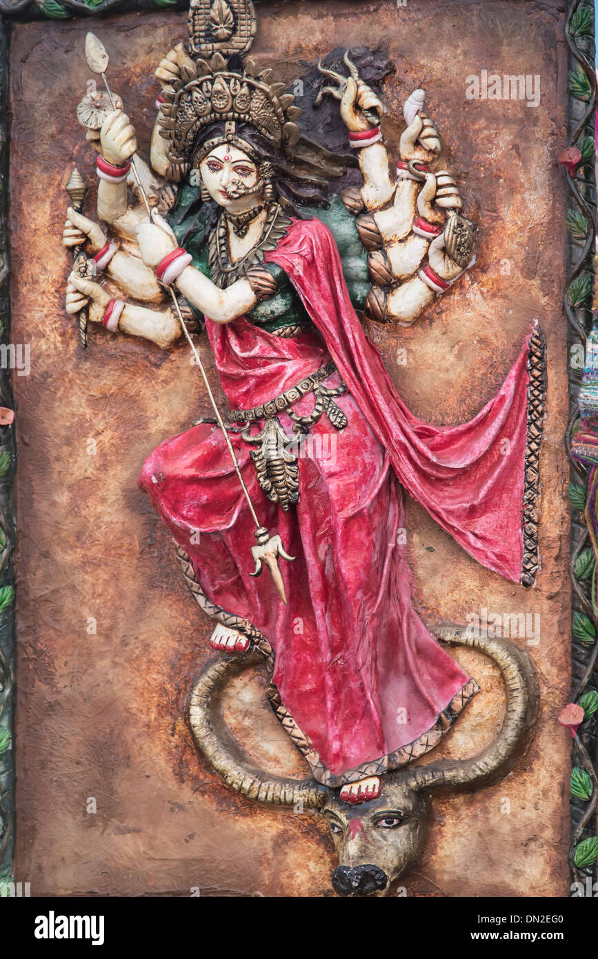Durga Mahishasura meet for supremacy for control- Stock Photo