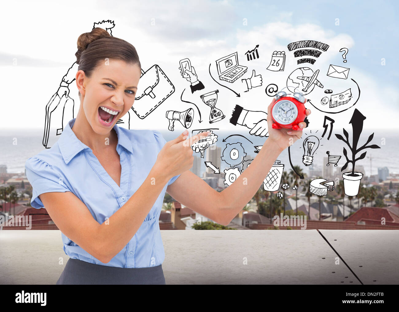 тренинг управление временем. навязывание. многозадачность. успешный бизнес. менеджер иллюстрация.