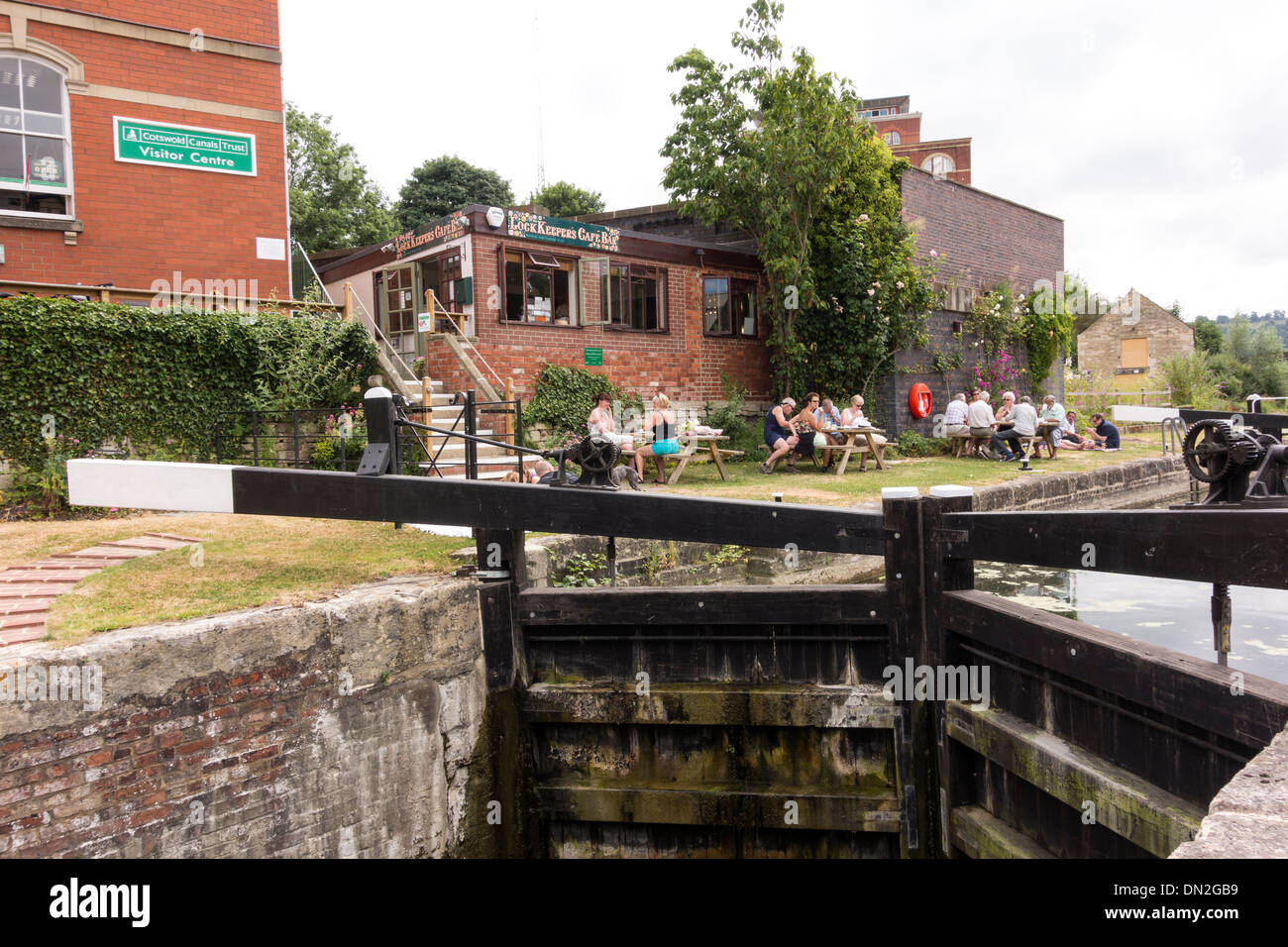 Lock Keeper's Cafe Bar at Cotswold Canals Trust Visitor Centre in Stroud, Gloucestershire, UK