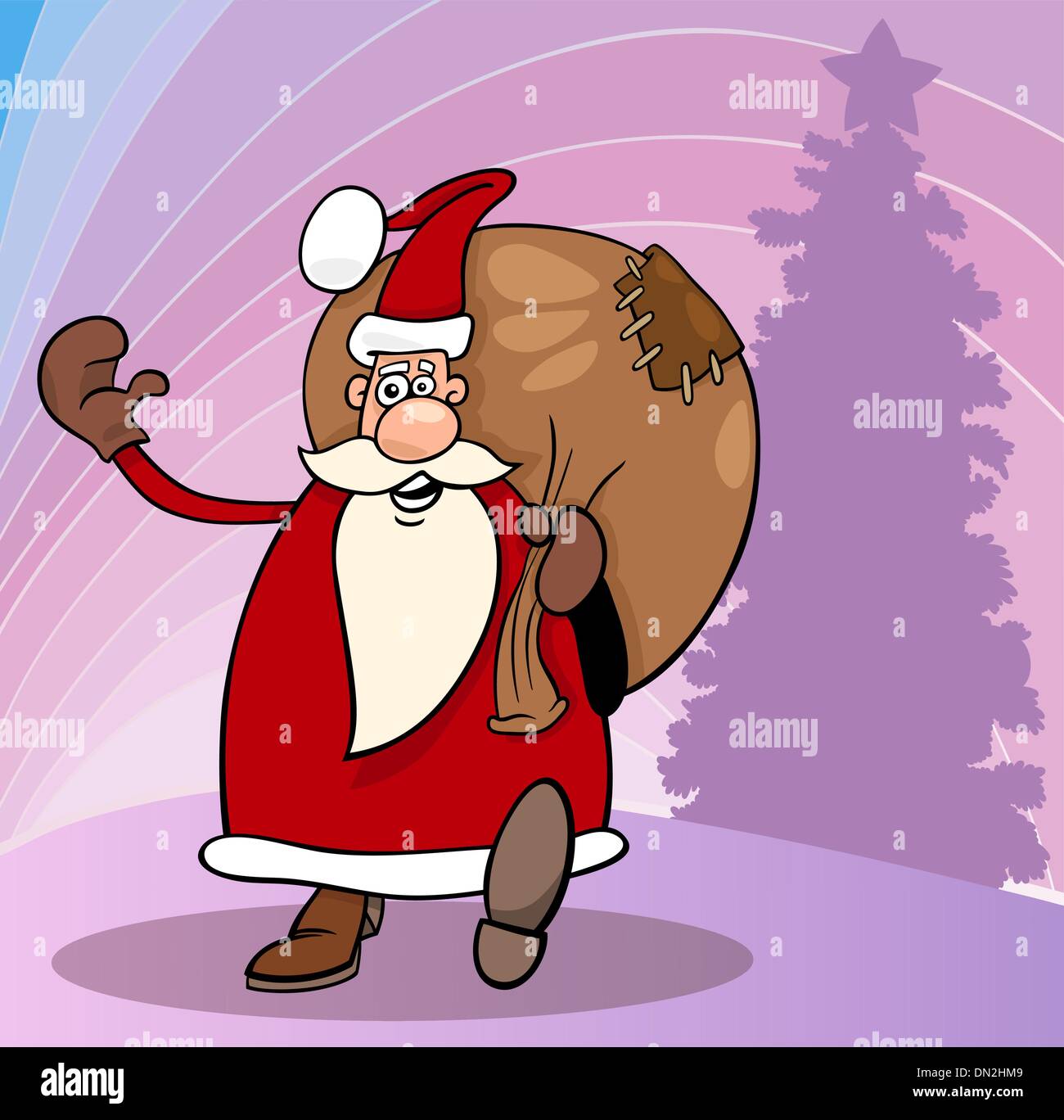 santa claus christmas cartoon illustration Stock Vector Image & Art - Alamy