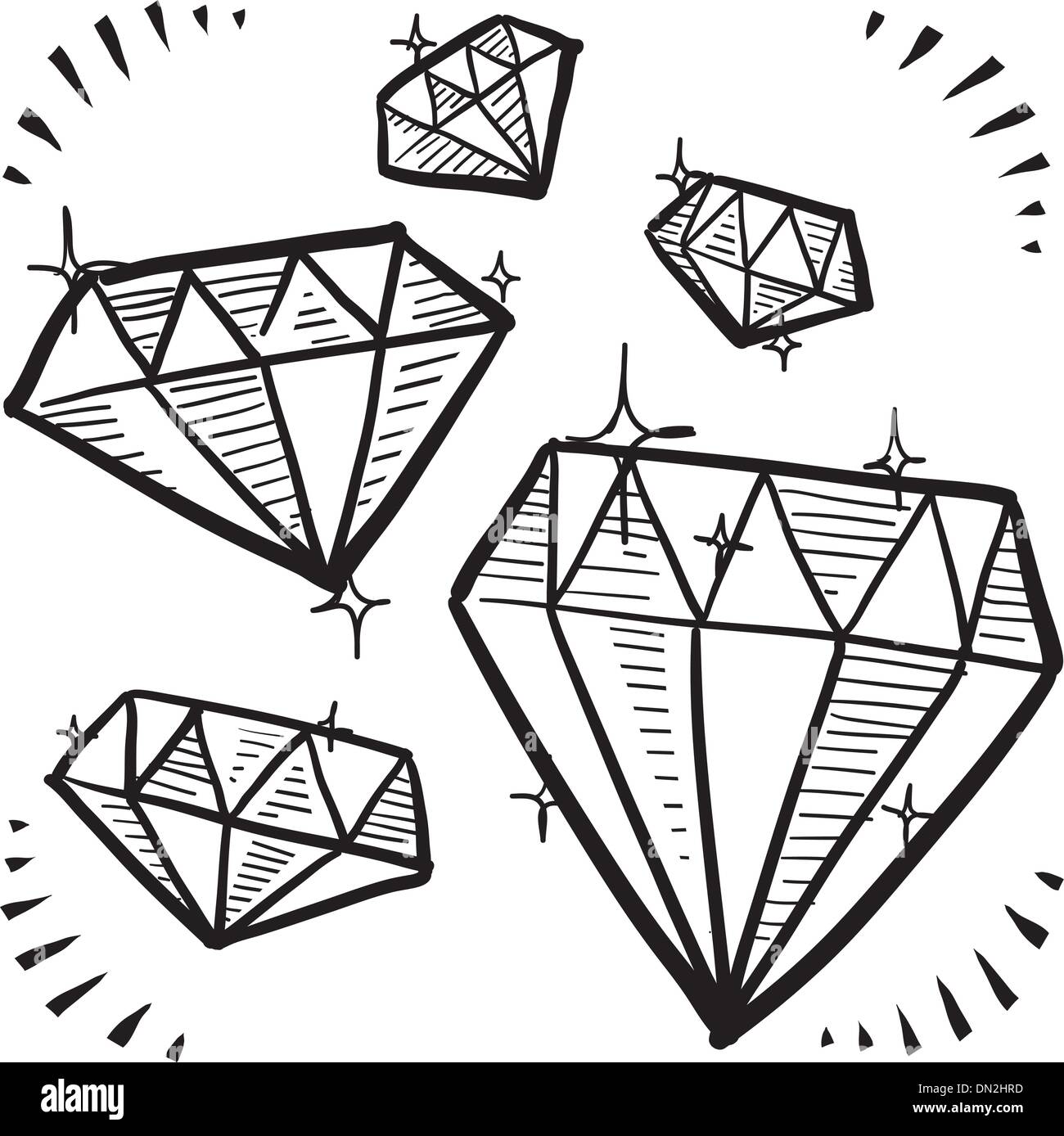 Diamond gem sketch Stock Vector Image & Art Alamy
