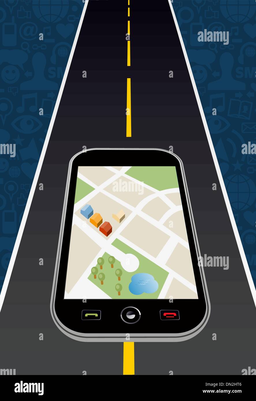 GPS city map Stock Vector Image & Art - Alamy