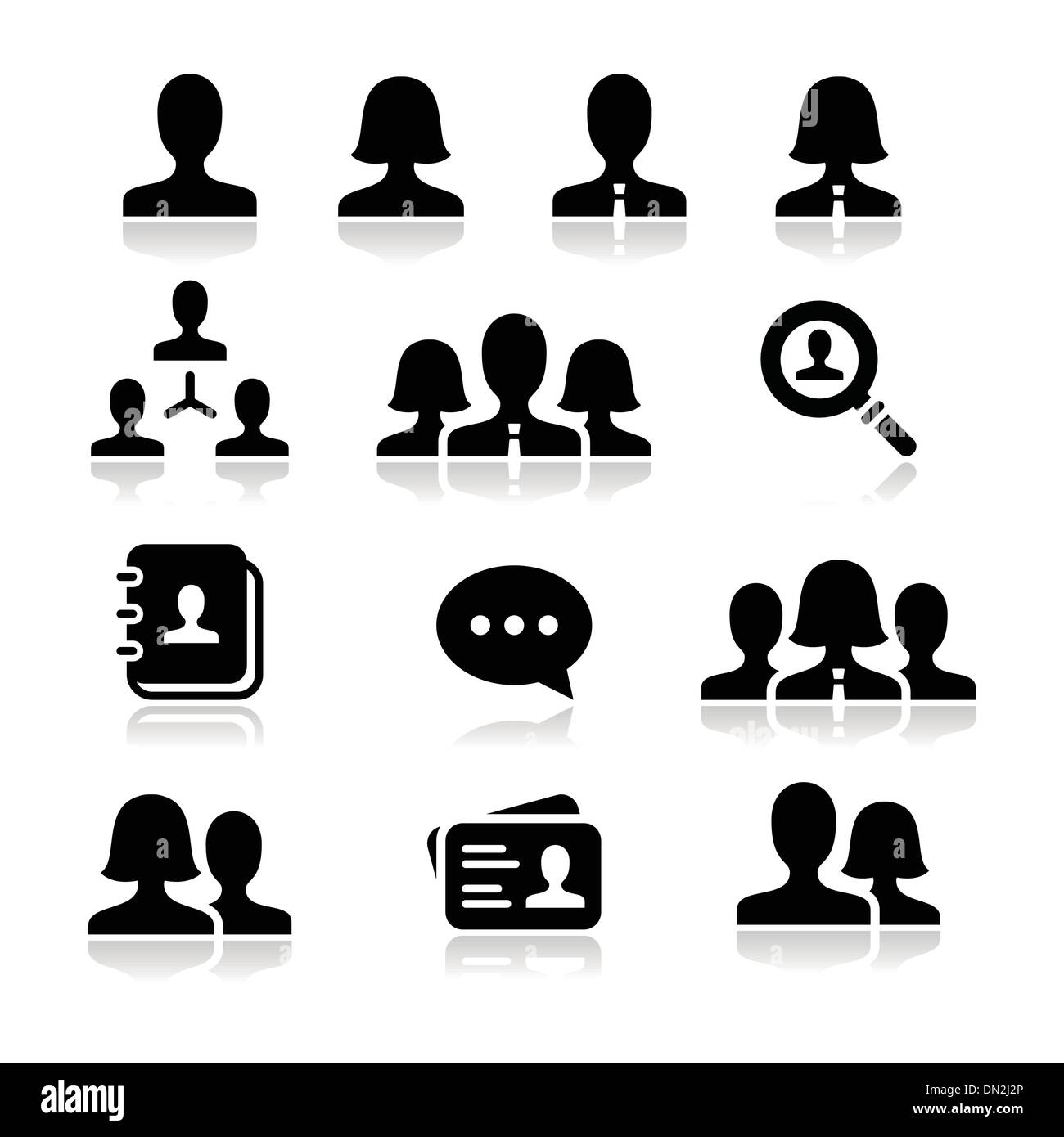 Man woman icons set Cut Out Stock Images & Pictures - Alamy