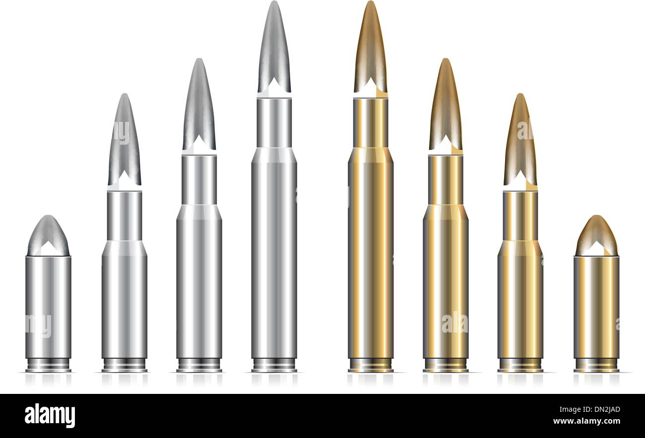 Set of bullets Stock Vector