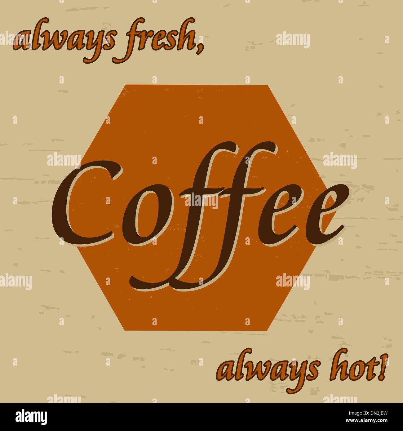Coffee vintage poster Stock Vector