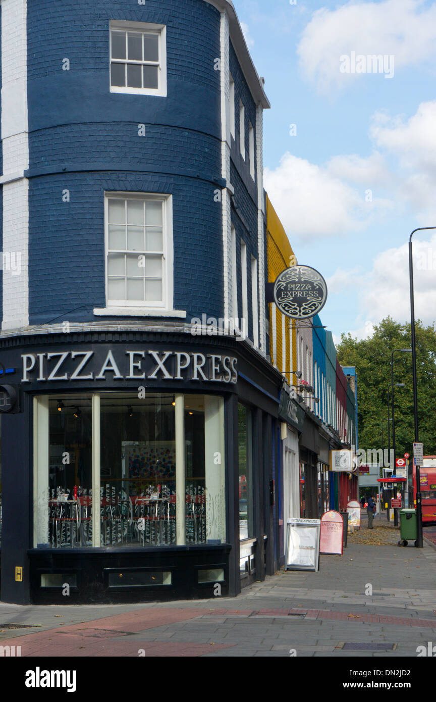 Pizza Express Italian restaurant in Kennington Road. Stock Photo