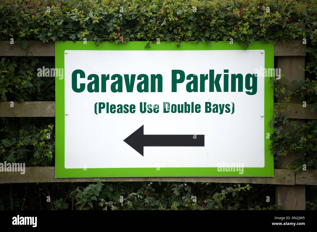 Caravan Parking sign at Motorway services rest area Stock Photo Alamy