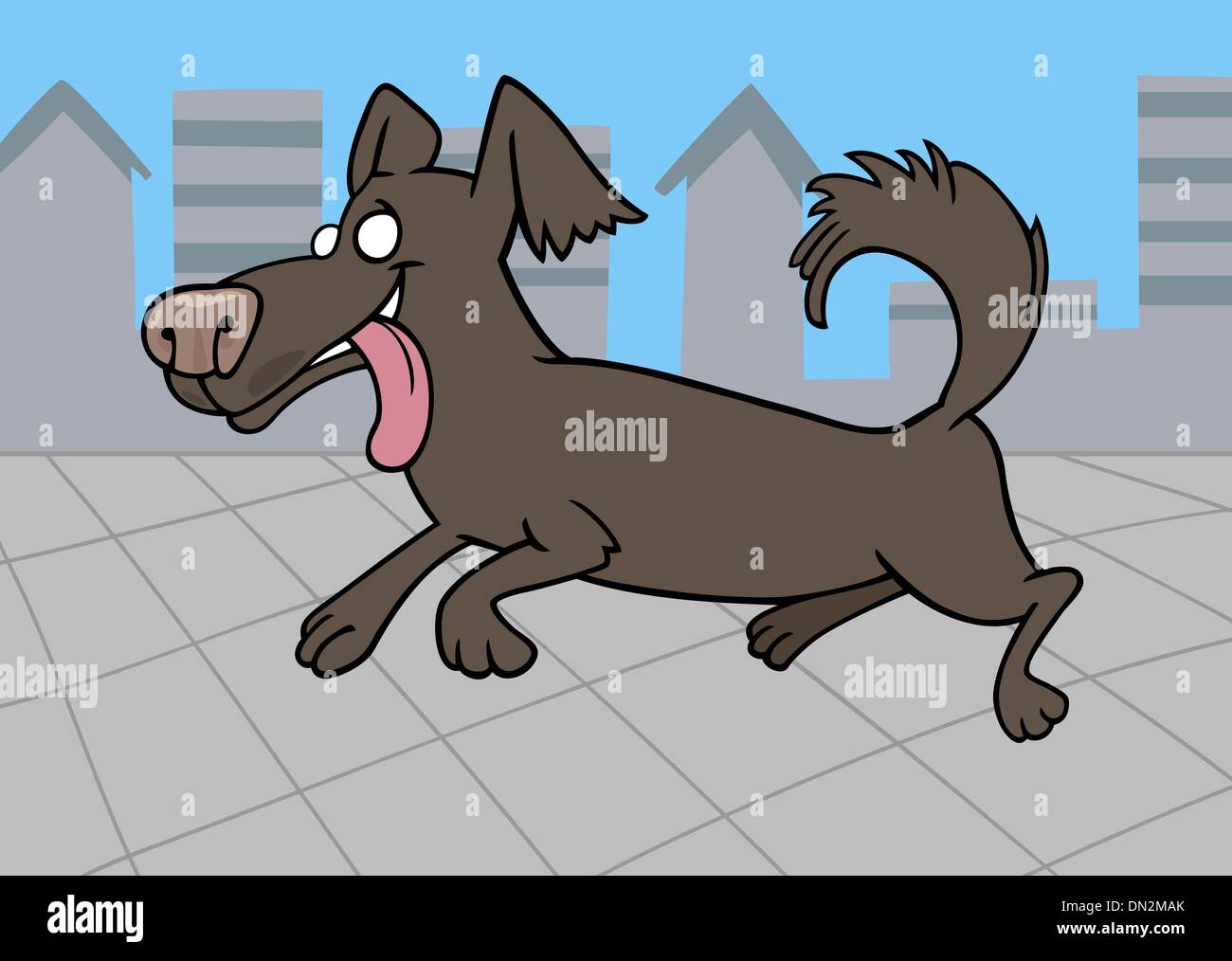 running little dog cartoon illustration Stock Vector Image & Art - Alamy