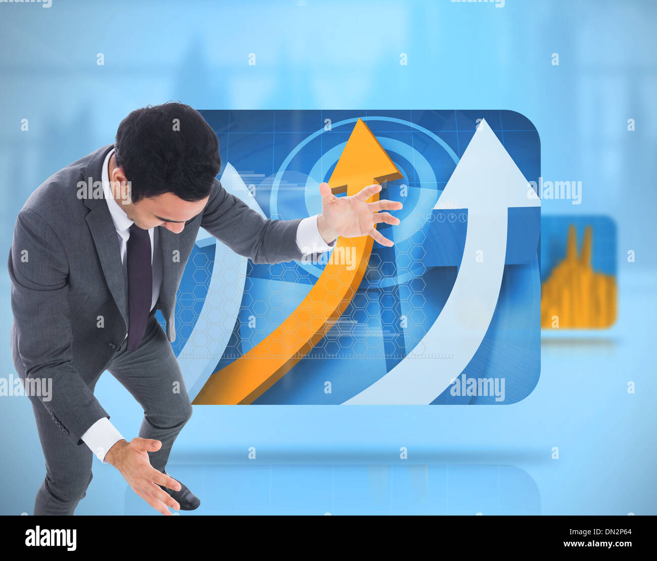 Composite image of businessman catching Stock Photo - Alamy