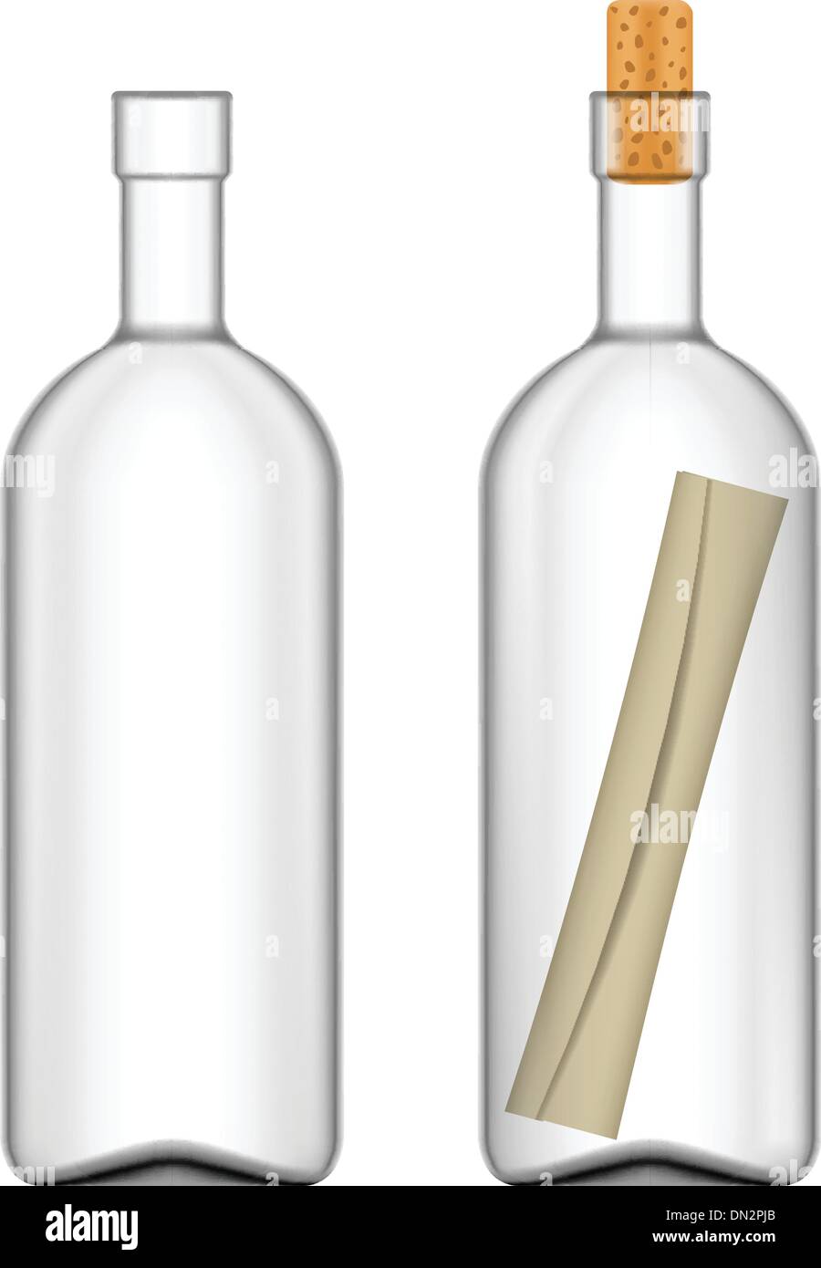 Message in bottle Stock Vector
