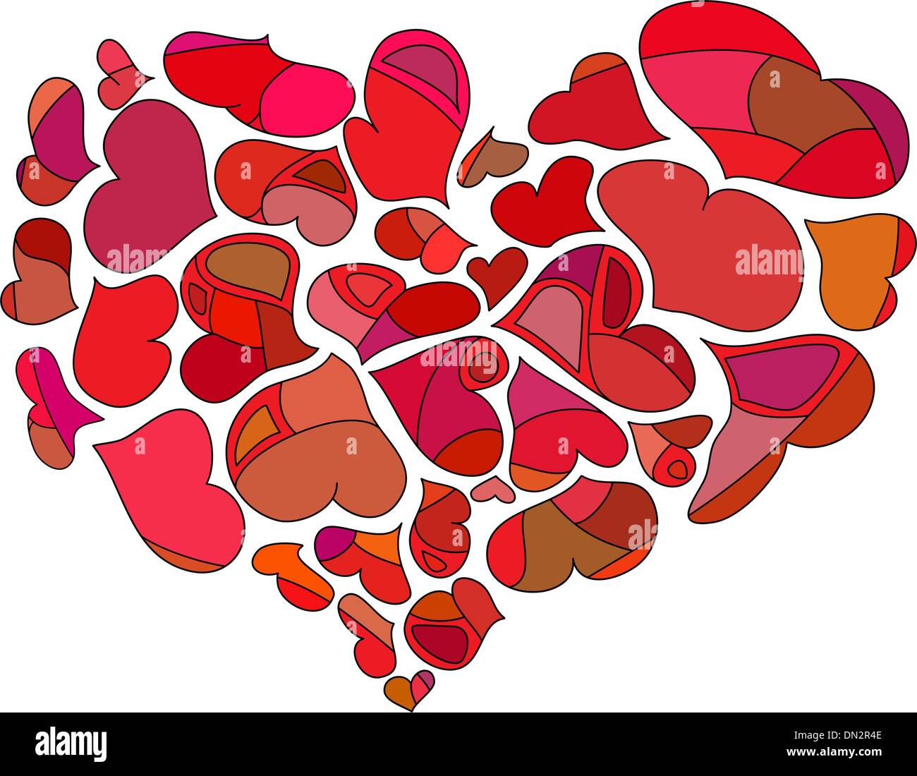 Abstract Red Heart Stock Vector Image & Art - Alamy