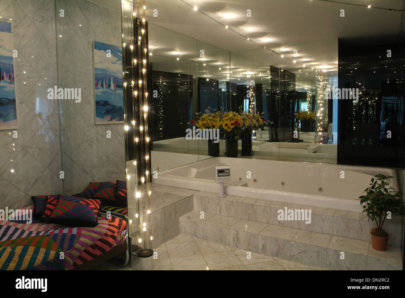 Luxurios bathroom with a jacuzzi Stock Photo