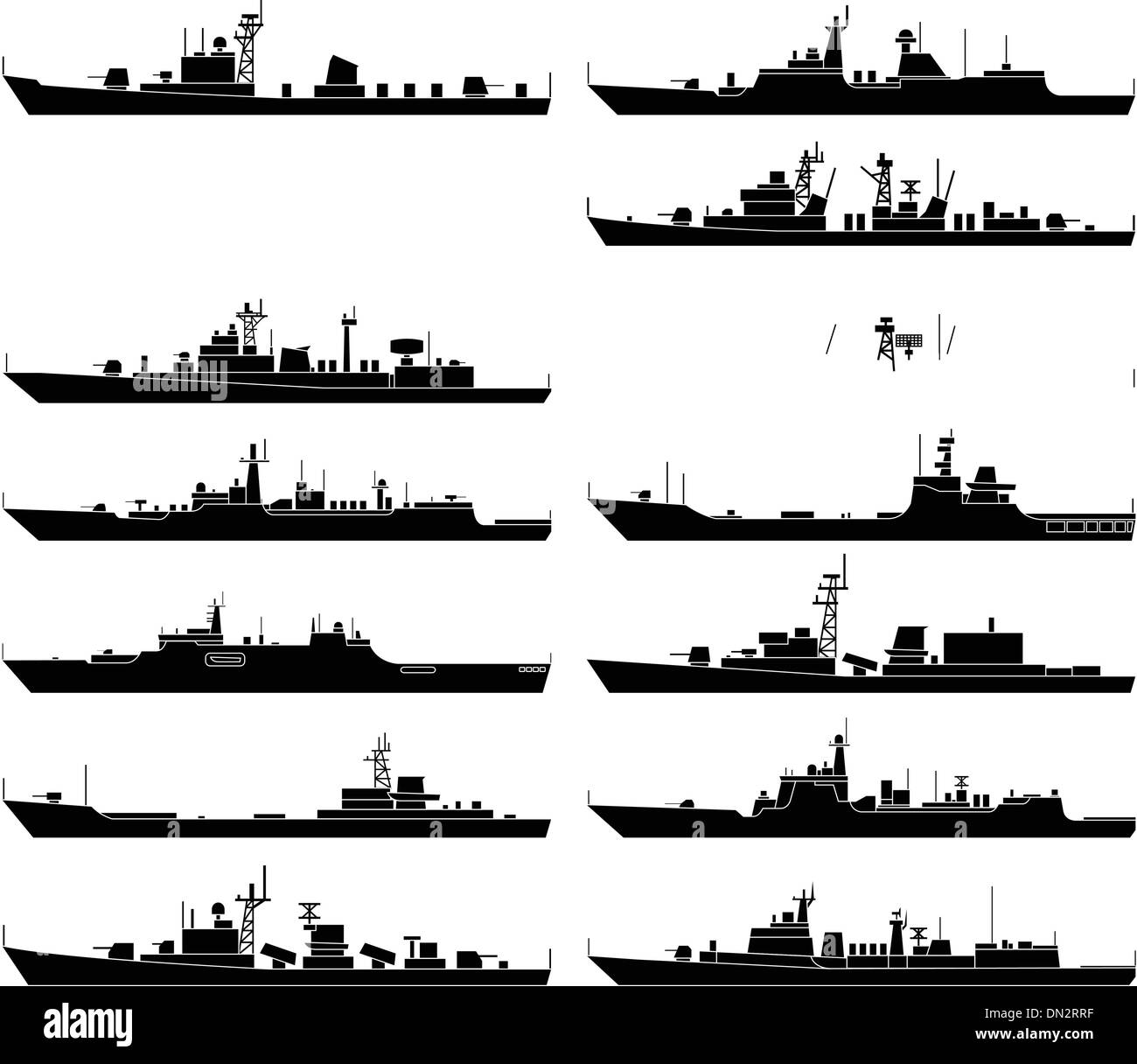 Warship Stock Vector