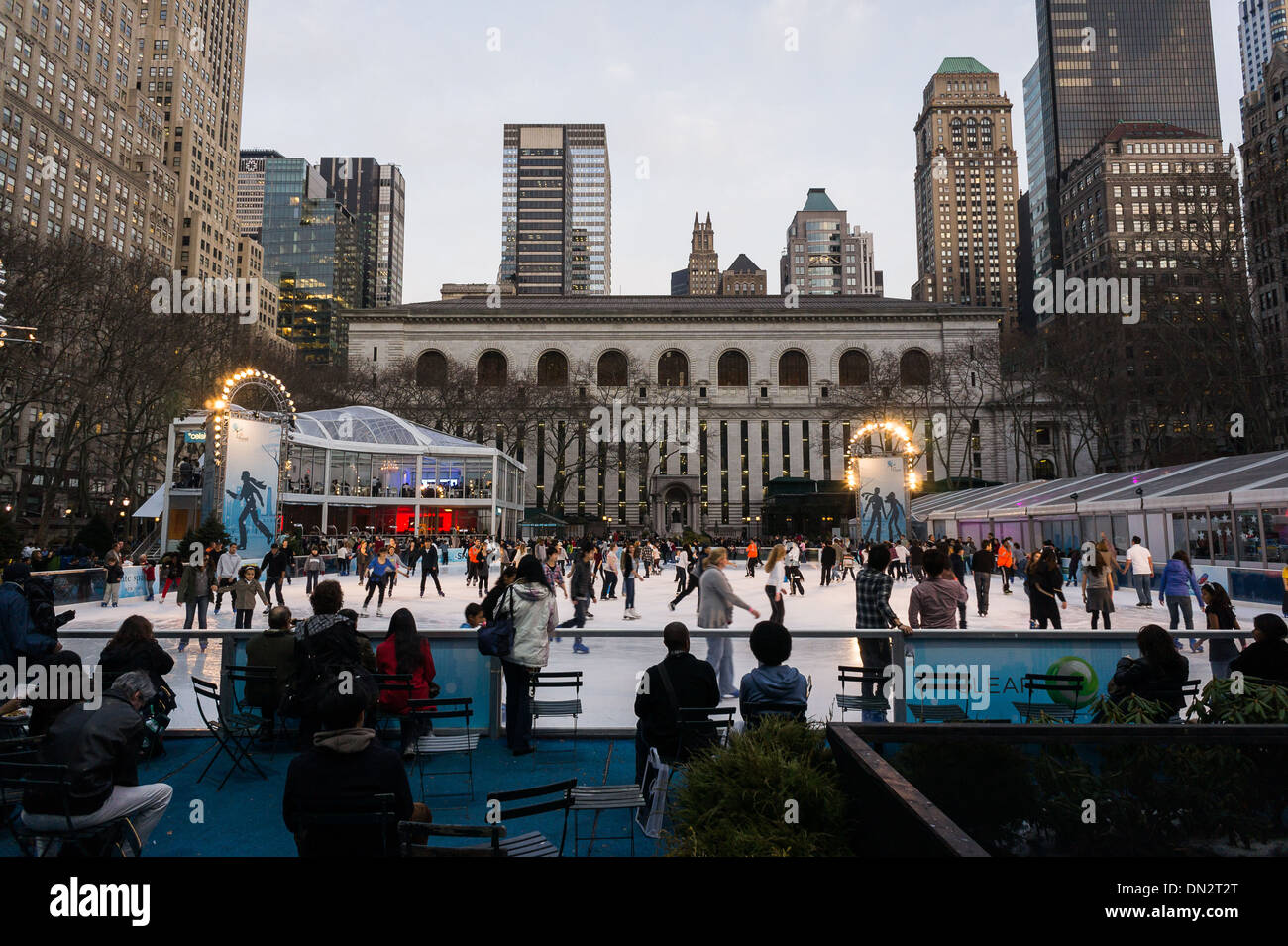 The Ring is the centerpiece of Bank of America Winter Village at Bryant Park Stock Photo