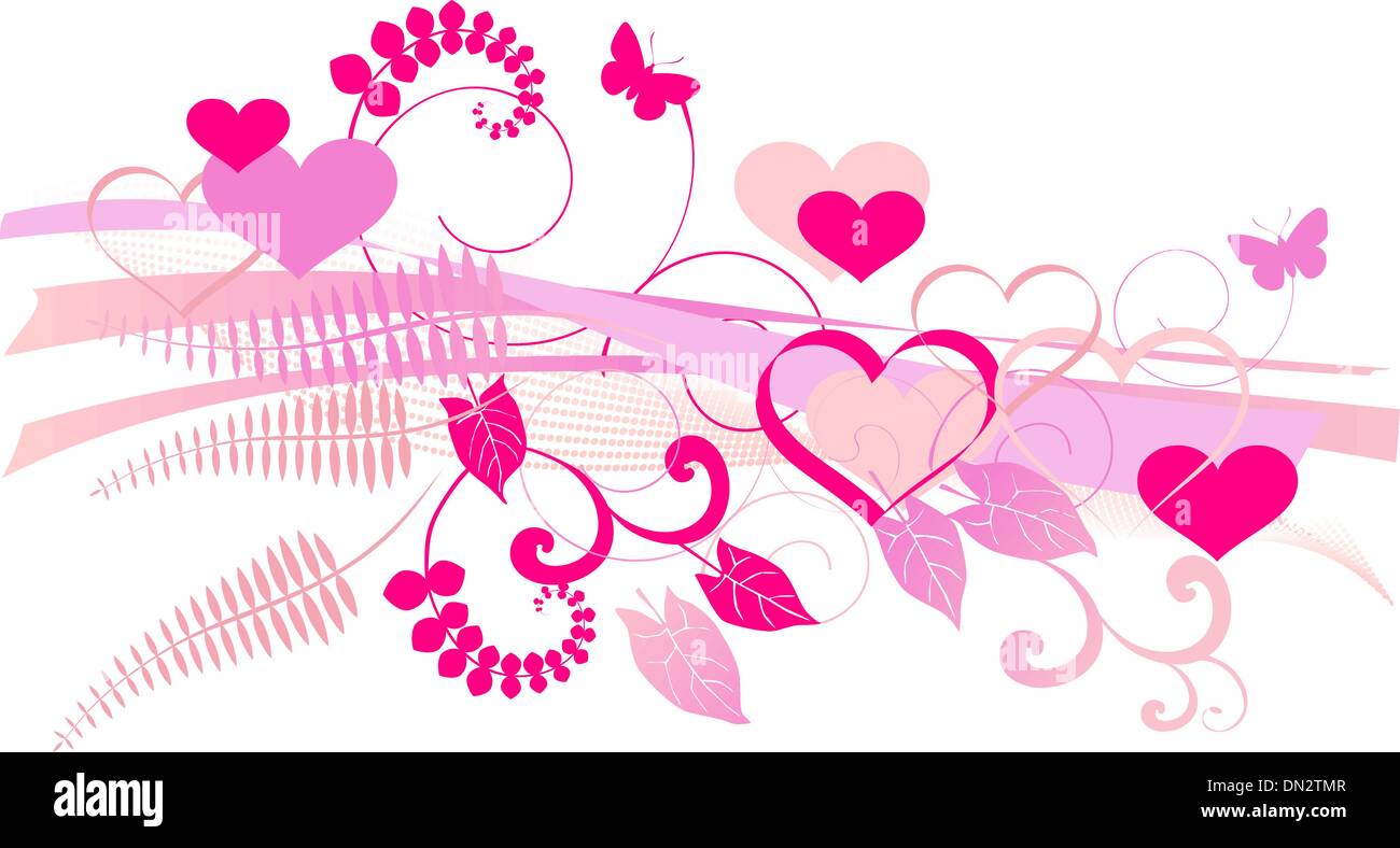 valentine background with space for text Stock Vector