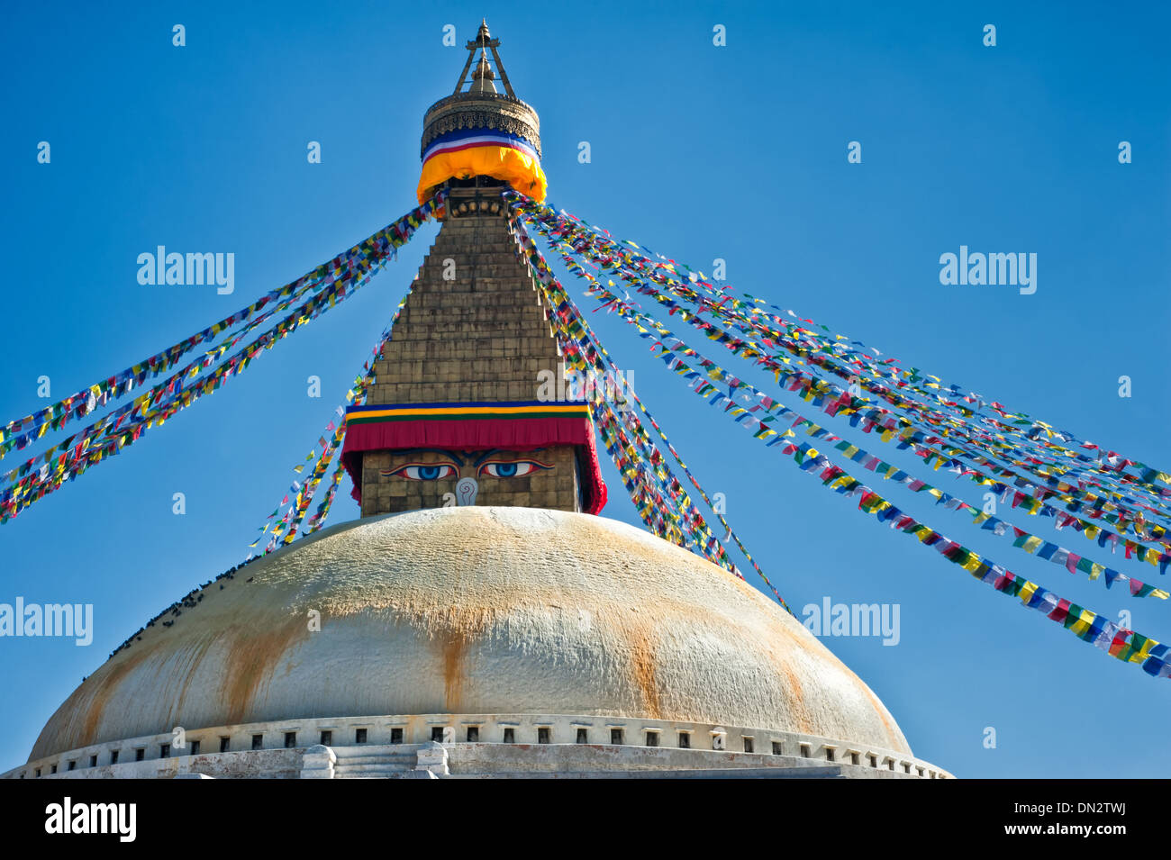 Boudhanath Stupa in the Kathmandu valley, Nepal Stock Photo
