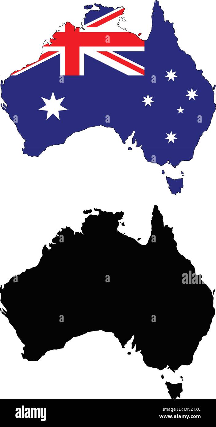 Australia vector map hi-res stock photography and images - Alamy