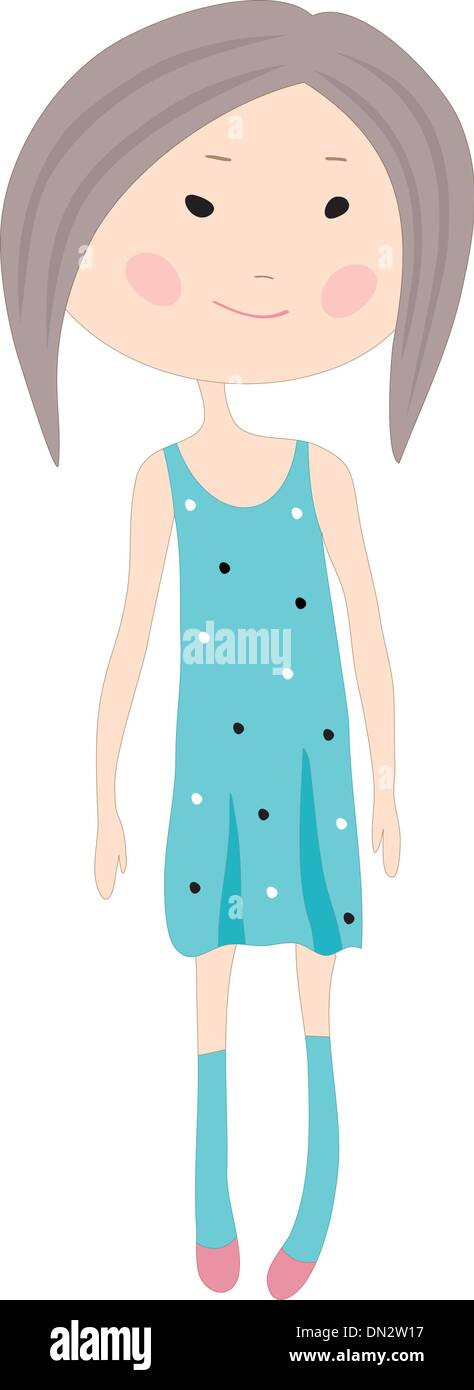 Little girl cartoon hi-res stock photography and images - Alamy