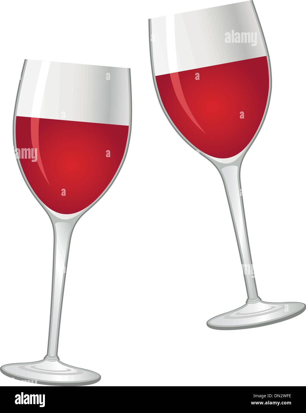 Painting of wine glasses Stock Vector Images - Alamy